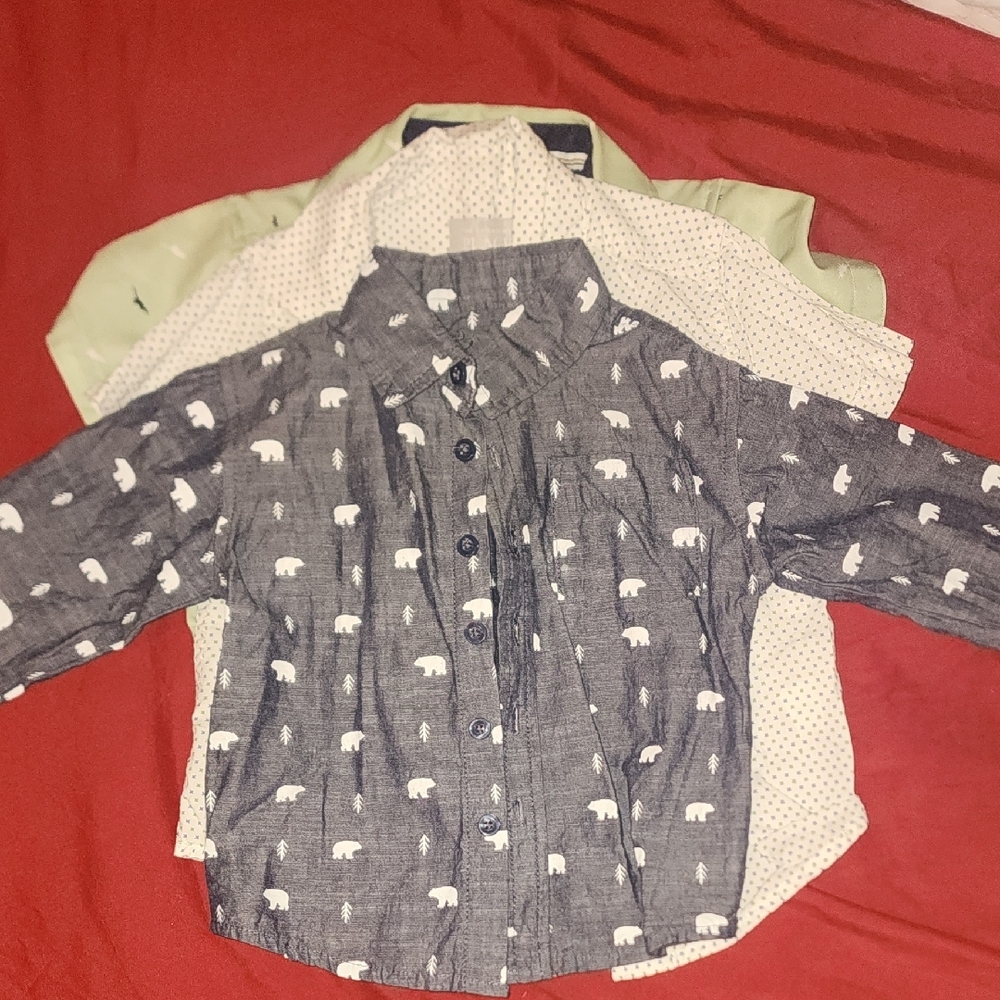 Multiples. Navy Button Down Shirt with Classic Fit and Soft Fabric